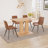 Louisette 46'' Modern Dining Kitchen Table with and 4 Dining Chairs Set-1523343853