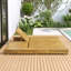 Chaise longue double d'extérieur en bois d'acacia avec dossier à 4 positions