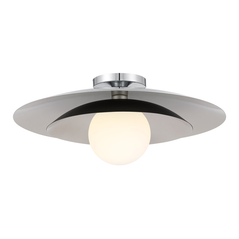 Sherrer 1-Light Ceiling Light in Polished Chrome, Polished Chrome