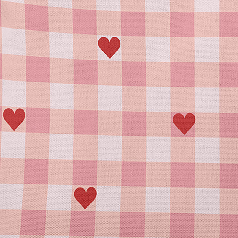Coussin décoratif intérieur / extérieur Woven Hearts, 20" x 20", Glaçage rose