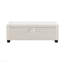 Banc de rangement avec repose-pieds 48 po, charnière de sécurité / rembourré - beige-130176451