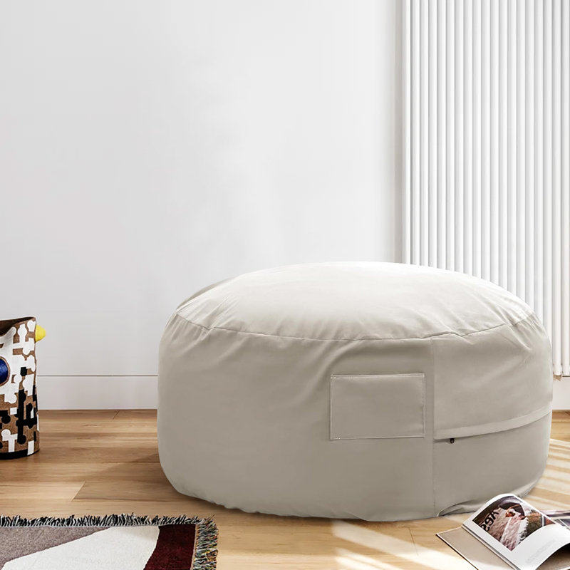 Bean Bag Chairs With Cover, Living Room Furniture Sofa, Round Fluffy Couch For Bedroom College Dorm, 22" H x 36" W x 36" D