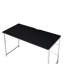 Bureau noir et argent avec piètement luge, grand espace de rangement, étagère élégante pour écrire-84024254