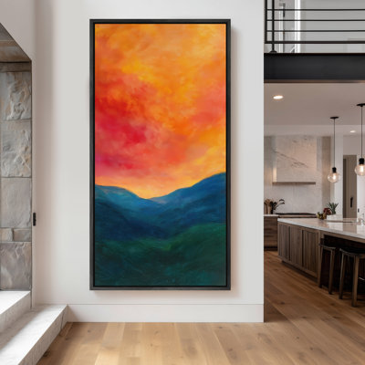 Très grand art mural sur toile encadré - impressions murales rétro pour chambre à coucher