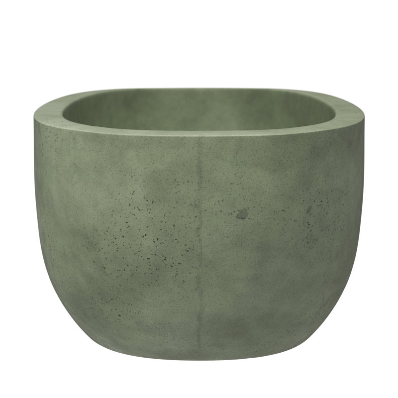 Avalon NativeStone Freestanding Soaking Cement Bathtub, Sage, 23" H x 36" W x 72" L