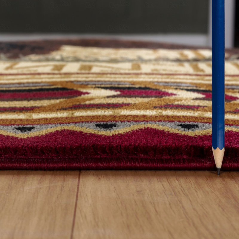 7'10" X 10'3" Lodge Style Style Area Rug, Rectangle 7'10" x 10'3"