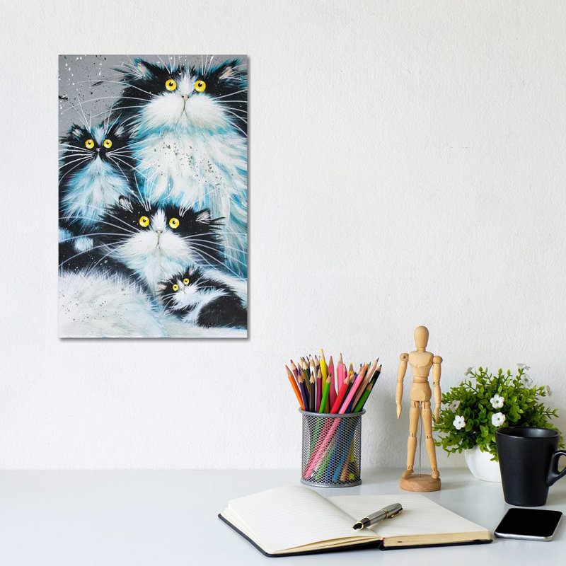 Family Of Fur by Kim Haskins - Print on Canvas, Wrapped Canvas, 20.32 cm H x 30.48 cm W