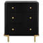 Table de chevet 3 tiroirs Maxine - noir-857782170