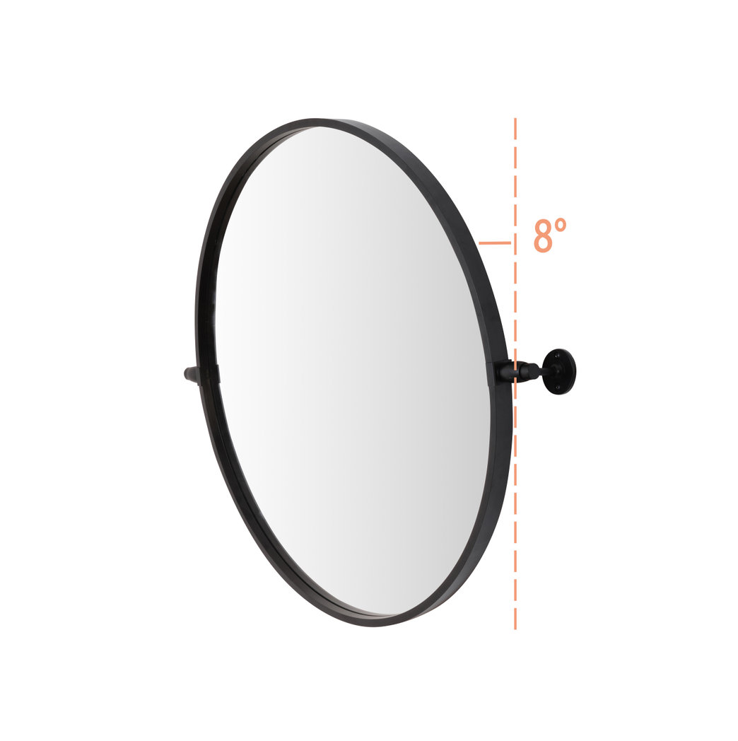 Belfield Metal Wall Mirror, 24" x 24", Black