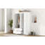 Armoire 3 portes avec 2 tiroirs, blanc