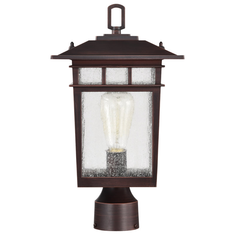 Tête de lanterne câblée 1 lumière, H 16,14 po x l 9 po x P 9 po, Bronze rustique