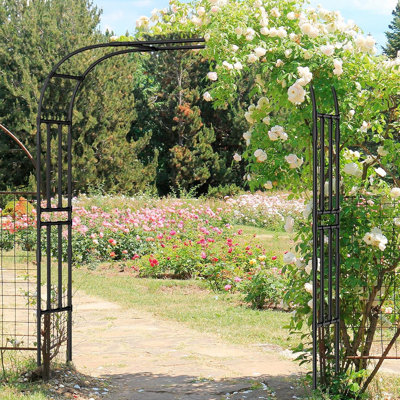 Treillis de jardin arqué, treillis de jardin en métal de 87 po de hauteur pour ...
