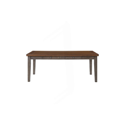 Casual Two Tone 6 Drawer Dining Table, Kitchen Table