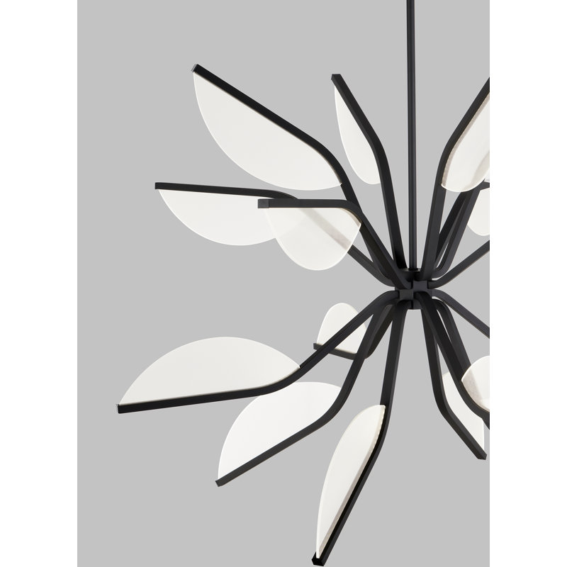 Belterra 16 - Light LED Chandelier, Matte Black, 28.4" H x 38" W x 38" D