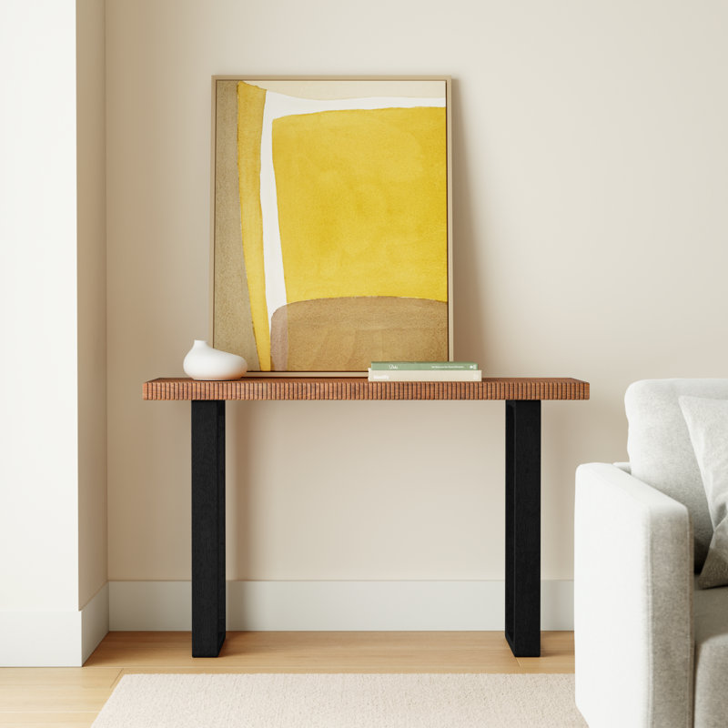 Urbana Solid Wood Console Table, Mid Tone Honey