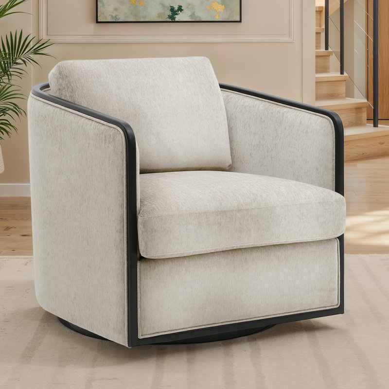 Chaise pivotante 1pc de style contemporain