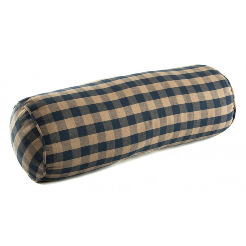  Housse et insert de traversin, Bleu marine / beige, 8 po x 21 po