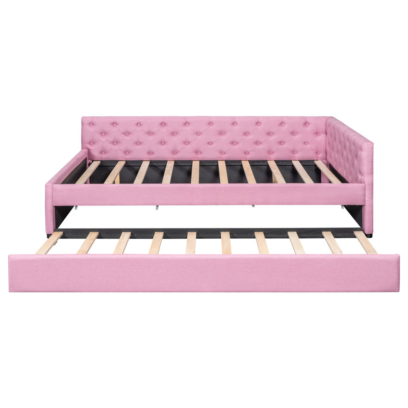 Upholstered Tufted Button Platform Bed