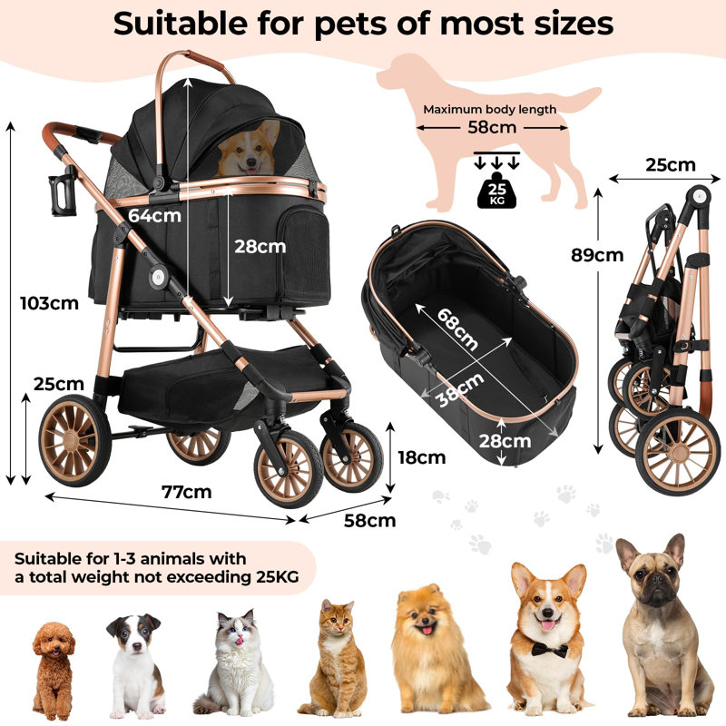 Foldable Pet Stroller