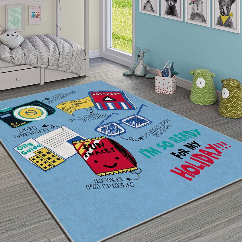Luxurious Polyester Area Rug, 5.2 x 7.5 ft | 740 g/m², Non-Slip Felt Dot Underside, Laminated Sponge for Durability | Antibacterial, Easy Clean, Machine Washable at 86°F, Stunning Digital Print on Velvet Fabric