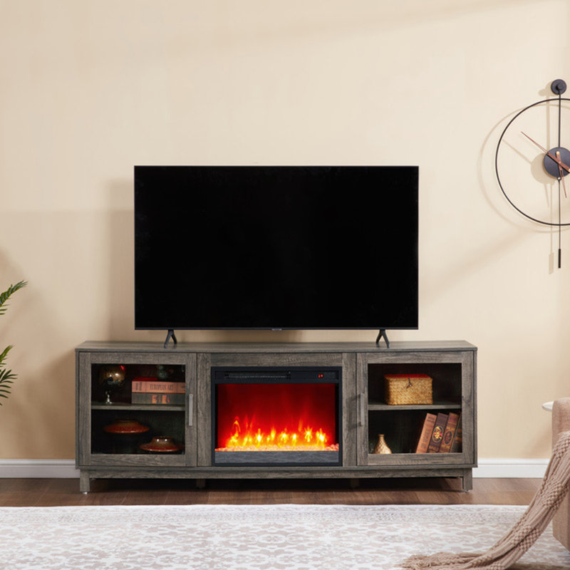 TV Stand Console with Fireplace and Heater