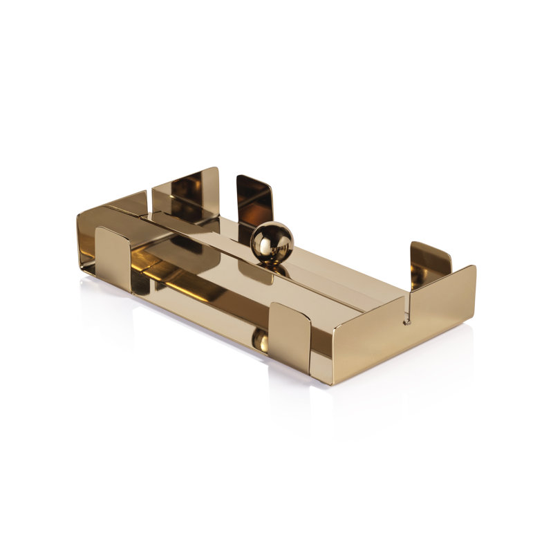 Porte-serviettes en acier Basso, Doré, H 1,75 po x l 8,25 po x P 4,5 po