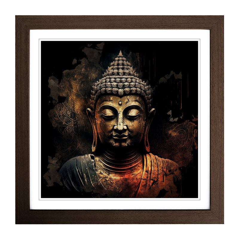 Buddha Digital Art No.1 - Framed Print, Walnut