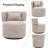 Swivel Accent Chair with Throw Pillow-86905323