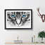Bright Blue Cat Eyes Painting - Single Picture Frame Print on MDF-56632950-56632955