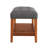 Fabric Upholstered Bench With Open Storage-1978711542
