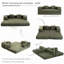 Canapé-lit modulaire en mousse Boneless