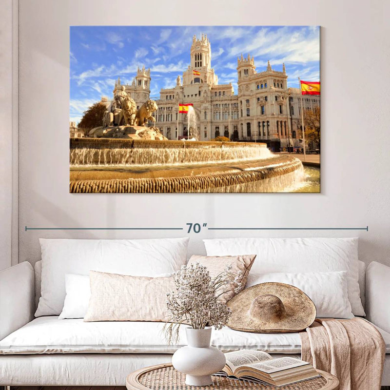 Cybele Fountain And Palace, 34" H x 51" W
