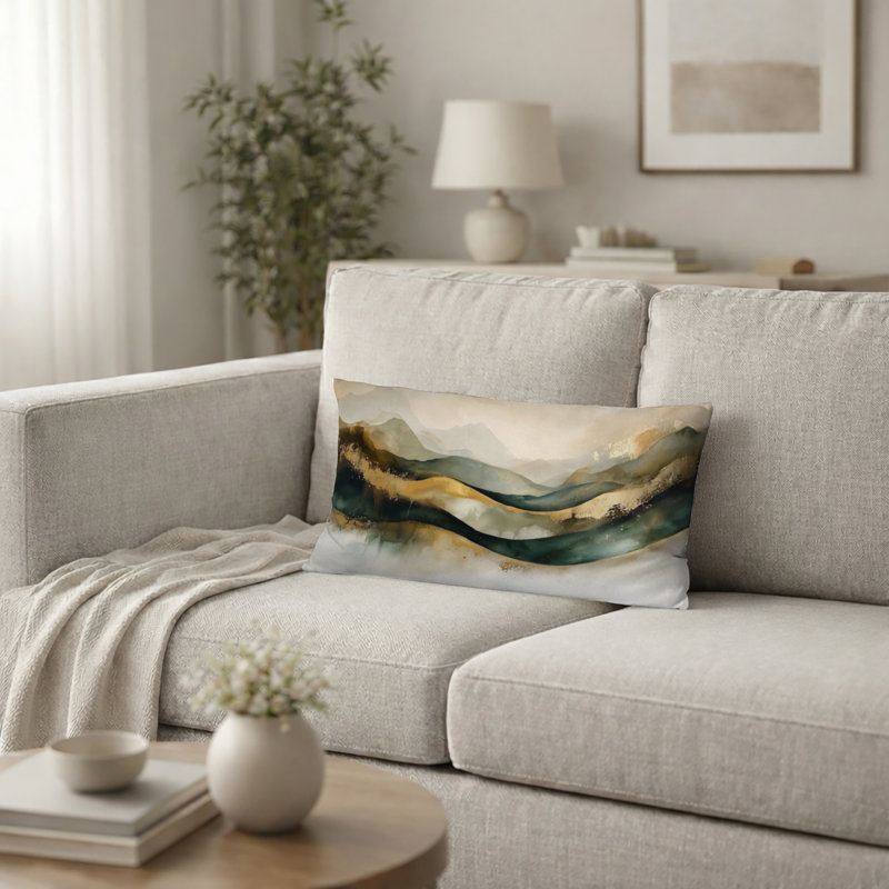 Coussin décoratif abstrait Abstract, H 12 po x l 20 po