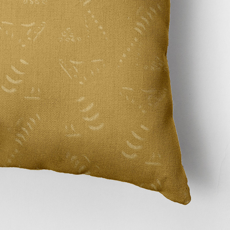Housse de coussin rectangulaire d’extérieur/insert, Jaune