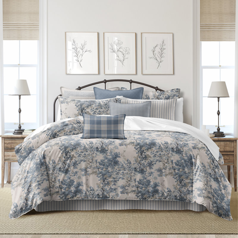 Ensemble d'édredon en coton 8 pièces Dolce, Édredon pour lit simple + 7 pièces supplémentai
