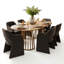 Ensemble de table de salle à manger pour 6 personnes avec table ovale extensible et 6 chaises rembourrées en chenile-1358987641