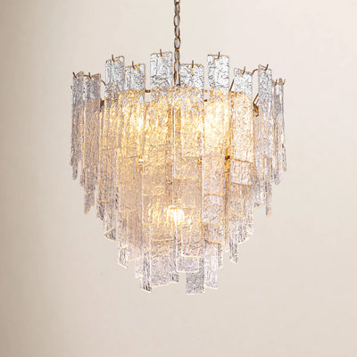 Mesmer 9-Light Hammered Glass Chandelier