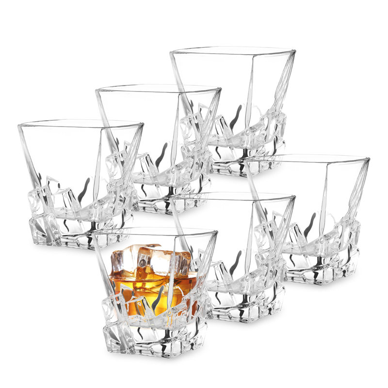Carré 9 oz. Verre cristal whisky, 6