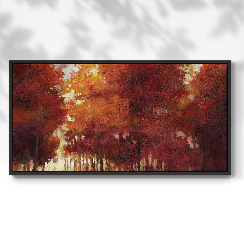 Lumière de l'après-midi - Toile tendue avec châssis encadré - Prêt à être accroché, Noir, H 17 po x l 33 po