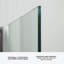 Whiston x 74-7 / 8 po Porte de douche coulissante sans cadre avec cadre en argent et texture de verre lisse / transparente