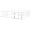 Structure de lit pour grand lit en métal avec clôture de sécurité et porte - Structure de lit pour enfant blanche robuste pour la chambre à coucher-1986106636-1986106638