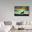 « solitaire loup silhouette », reproduction de peinture à l’acrylique sur toile tendue-31973511