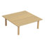 Table basse d'extérieur carrée en bois d'acacia