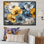 Impression sur toile Elegant Yellow and Blue Pansy - Pansies