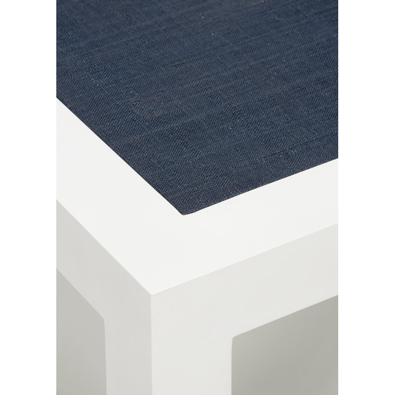 La Costa Solid Wood Nightstand, White/Navy