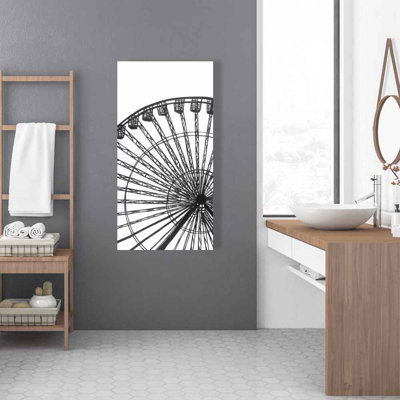 Monochrome Ferris Wheel Canvas | Home Decor for Living Room