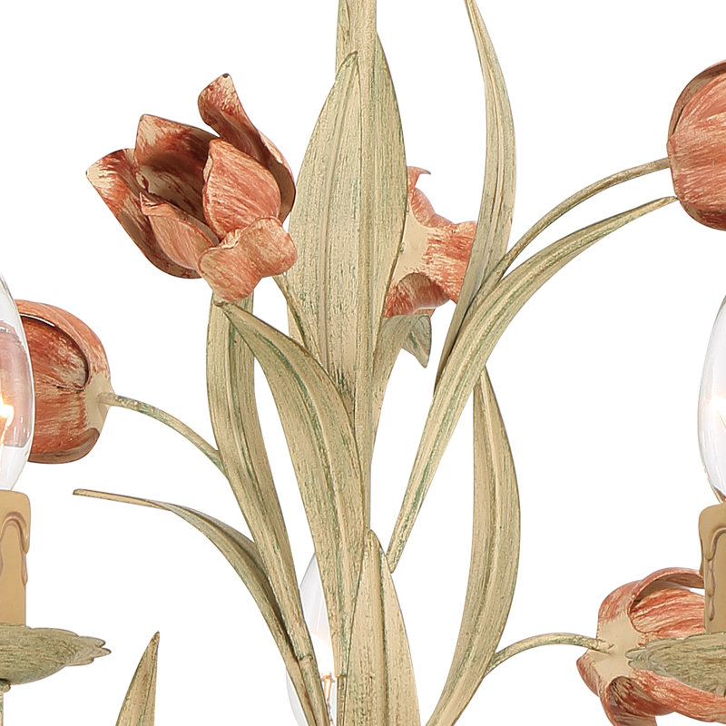 Malaki Dimmable Classic / Traditional Chandelier, Sage, 5