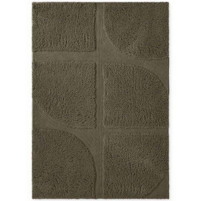Geometric Hand Tufted Shag Area Rug