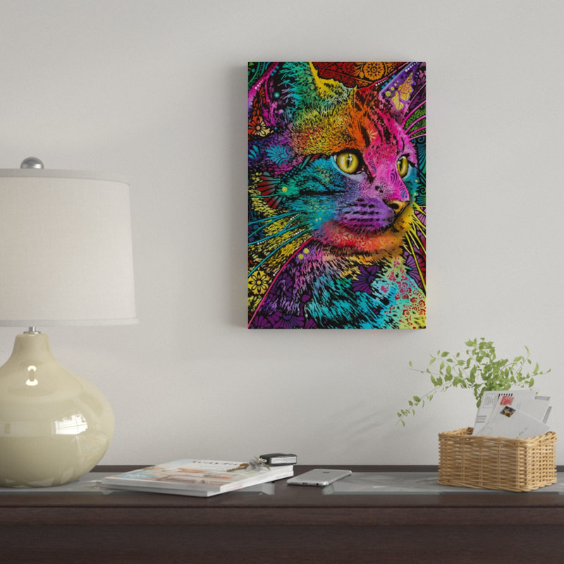 Felis par Dean Russo, impression sur toile tendue, H 26 po x l 18 po x P 1,5 po, Toile avec cadre noir