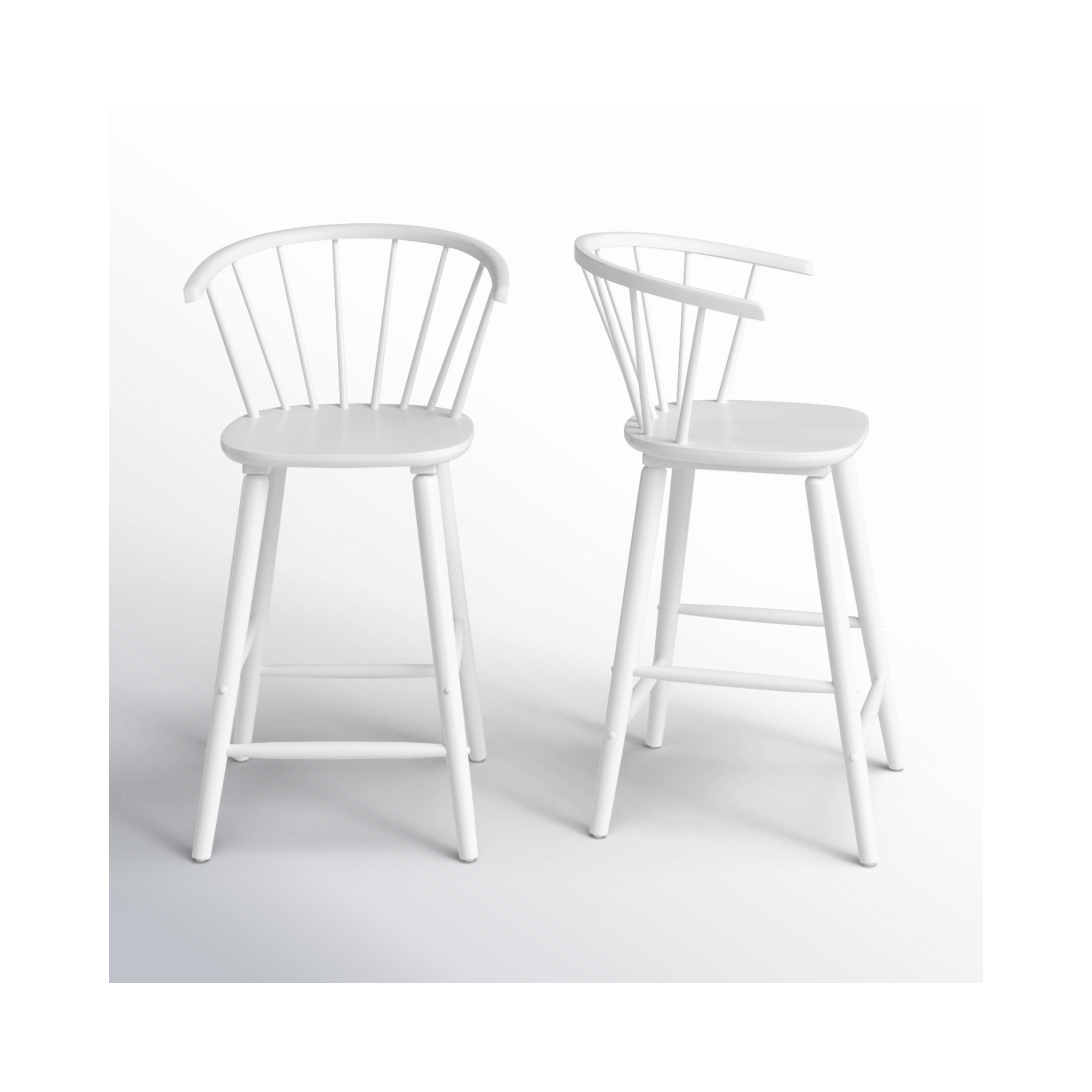Sheffield Solid Wood Bar & Counter Stool, Counter Stool (23" Seat Height), White